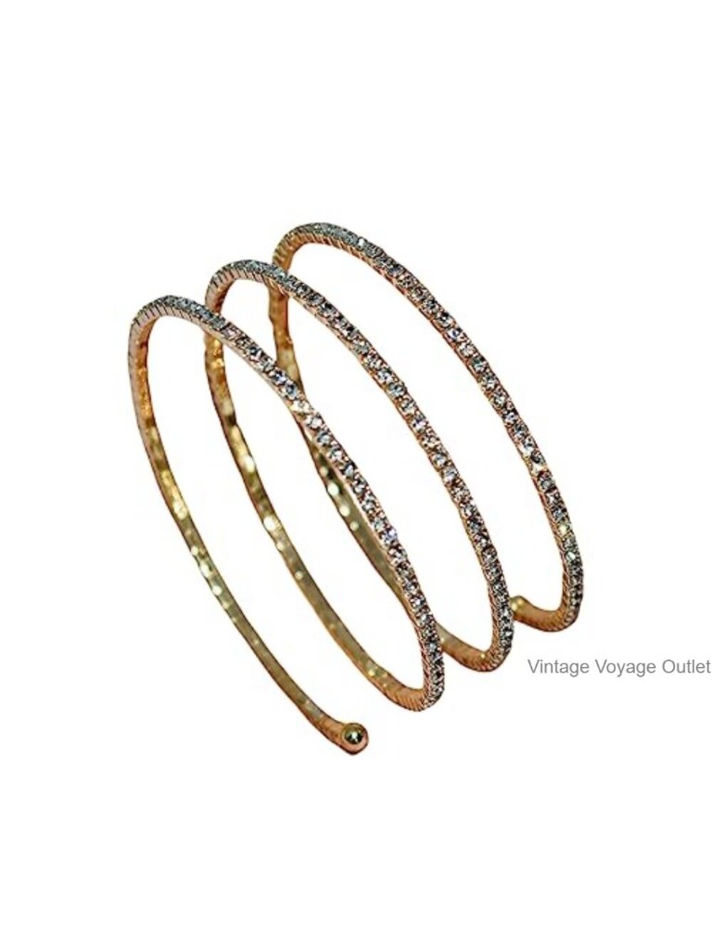 Rhinestone Arm Cuff Bracelet Multilayer Zircon Crystal Bangle Prom Bridal